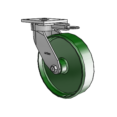 4 Series Kingpinless Casters Top Plate Swivel Caster with 8 x 2 Cast Iron wheel