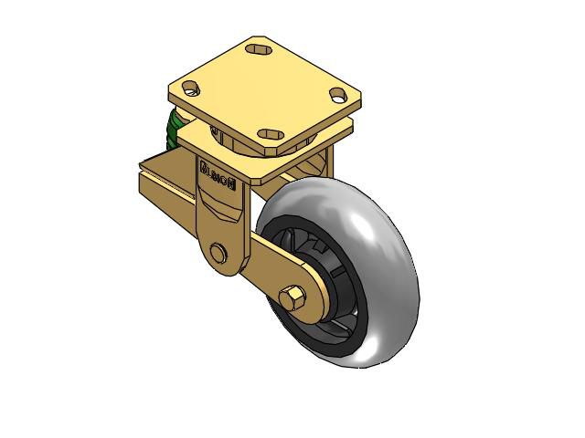 141 Series Top Plate Swivel Caster with 6 x 2 Grey Tread on Grey Core XP - X-treme Plus Solid Polyurethane Wheel