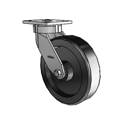4 Series Kingpinless Casters Top Plate Swivel Caster with 8 x 2 Phenolic wheel