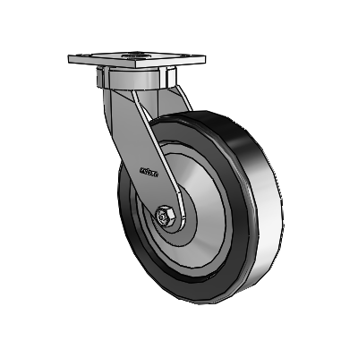 4 Series Kingpinless Casters Top Plate Swivel Caster with 8 x 2 Phenolic wheel