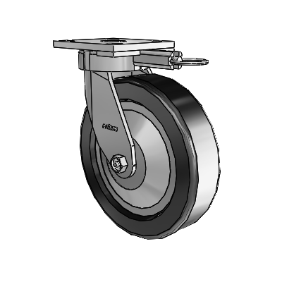 4 Series Kingpinless Casters Top Plate Swivel Caster with 8 x 2 Phenolic wheel
