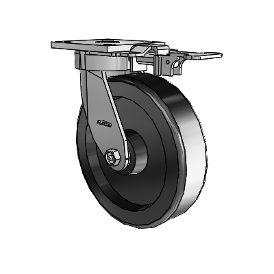 4 Series Kingpinless Casters Top Plate Swivel Caster with 8 x 2 Phenolic wheel