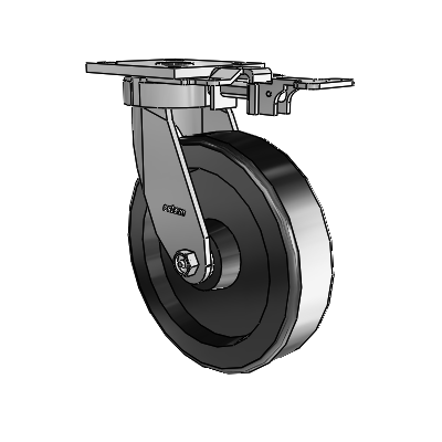4 Series Kingpinless Casters Top Plate Swivel Caster with 8 x 2 Phenolic wheel