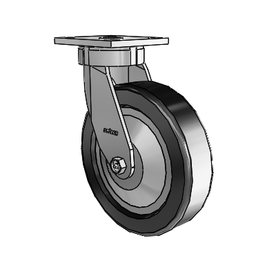 4 Series Kingpinless Casters Top Plate Swivel Caster with 8 x 2 Phenolic wheel