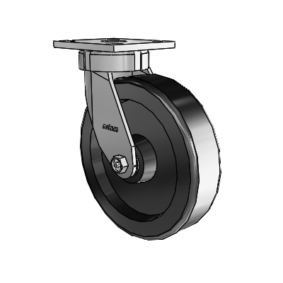 4 Series Kingpinless Casters Top Plate Swivel Caster with 8 x 2 Phenolic wheel