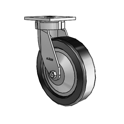 4 Series Kingpinless Casters Top Plate Swivel Caster with 8 x 2 Phenolic wheel