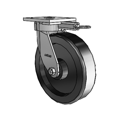 4 Series Kingpinless Casters Top Plate Swivel Caster with 8 x 2 Phenolic wheel