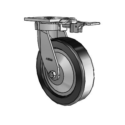 4 Series Kingpinless Casters Top Plate Swivel Caster with 8 x 2 Phenolic wheel