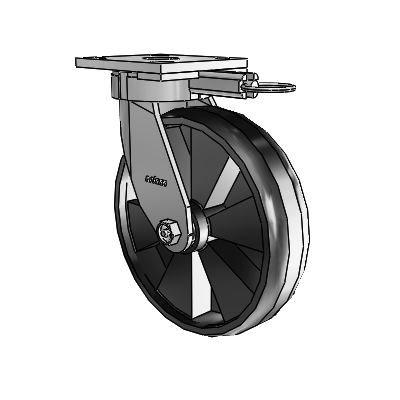 4 Series Kingpinless Casters Top Plate Swivel Caster with 8 x 2 Maxim wheel