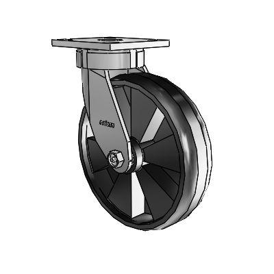 4 Series Kingpinless Casters Top Plate Swivel Caster with 8 x 2 Maxim wheel