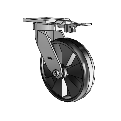 4 Series Kingpinless Casters Top Plate Swivel Caster with 8 x 2 Maxim wheel