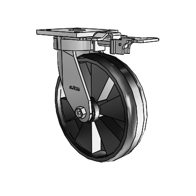 4 Series Kingpinless Casters Top Plate Swivel Caster with 8 x 2 Maxim wheel