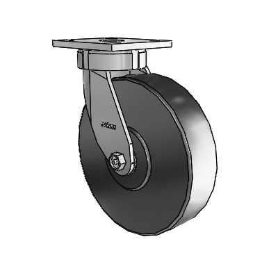 4 Series Kingpinless Casters Top Plate Swivel Caster with 8 x 2 Commander HD wheel