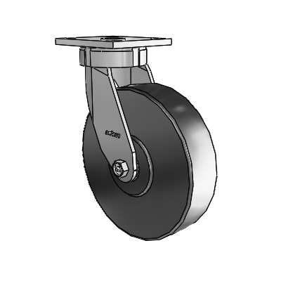 4 Series Kingpinless Casters Top Plate Swivel Caster with 8 x 2 Commander HD wheel