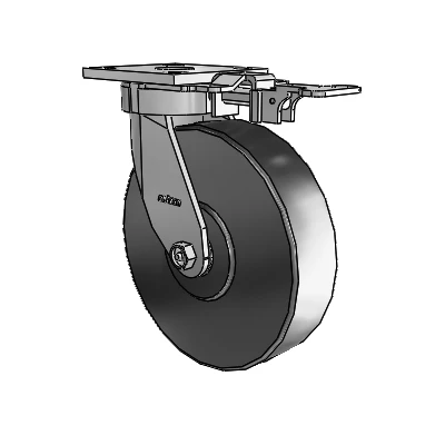 4 Series Kingpinless Casters Top Plate Swivel Caster with 8 x 2 Commander HD wheel