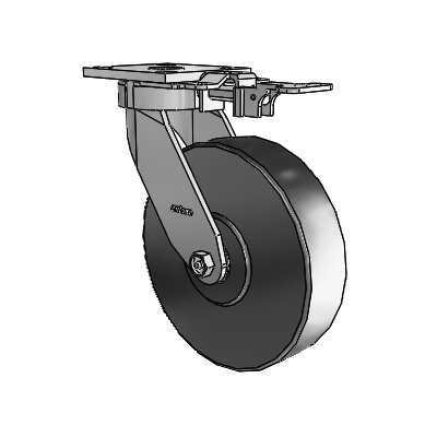 4 Series Kingpinless Casters Top Plate Swivel Caster with 8 x 2 Commander HD wheel