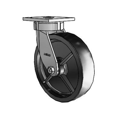 4 Series Kingpinless Casters Top Plate Swivel Caster with 8 x 2 Polyolefin wheel