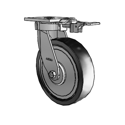 4 Series Kingpinless Casters Top Plate Swivel Caster with 8 x 2 Polyolefin wheel