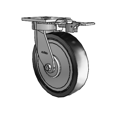 4 Series Kingpinless Casters Top Plate Swivel Caster with 8 x 2 Polyolefin wheel