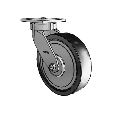 4 Series Kingpinless Casters Top Plate Swivel Caster with 8 x 2 Polyolefin wheel