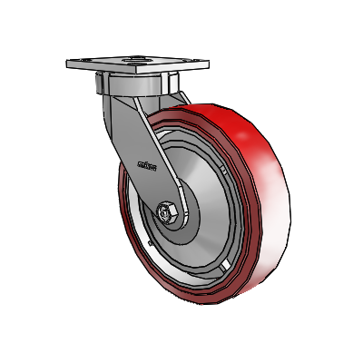 4 Series Kingpinless Casters Top Plate Swivel Caster with 8 x 2 Polyurethane HI-TECH wheel