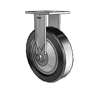 4 Series Kingpinless Casters Top Plate Rigid Caster with 8 x 2 Phenolic wheel