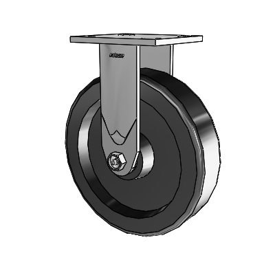 4 Series 2 Inch Wide Casters Top Plate Rigid with 8 x 2 Phenolic Wheel