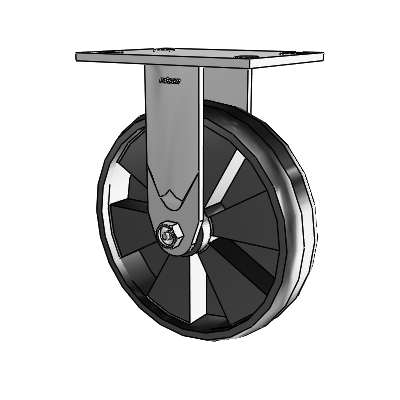 4 Series 2 Inch Wide Casters Top Plate Rigid with 8 x 2 Maxim Wheel