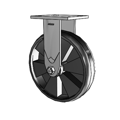 4 Series 2 Inch Wide Casters Top Plate Rigid with 8 x 2 Maxim Wheel