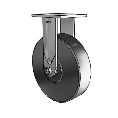4 Series Kingpinless Casters Top Plate Rigid Caster with 8 x 2 Commander HD wheel
