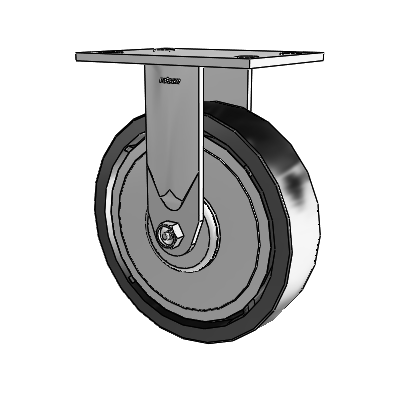 4 Series 2 Inch Wide Casters Top Plate Rigid with 8 x 2 Polyolefin Wheel