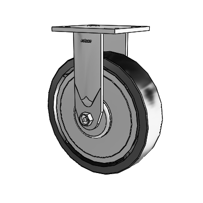 4 Series 2 Inch Wide Casters Top Plate Rigid with 8 x 2 Polyolefin Wheel