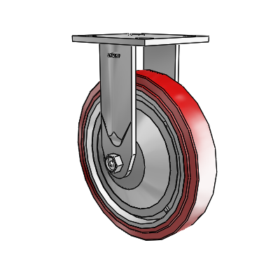 4 Series 1 1/2" Casters Top Plate Rigid Zinc with 8 x 1.5 Polyurethane HI-TECH Wheel