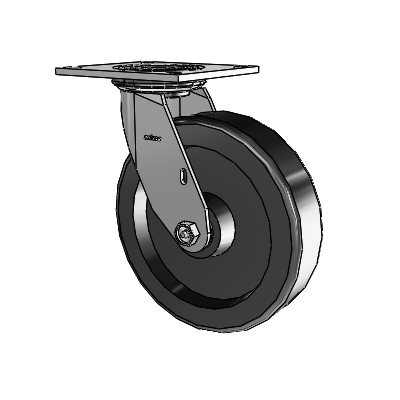 4 Series 2 Inch Wide Top Plate Swivel Caster with 8 x 2 Phenolic Wheel