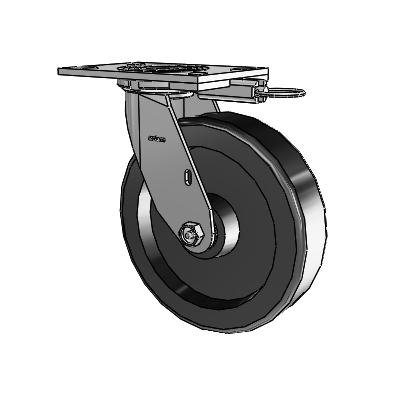 4 Series 2 Inch Wide Top Plate Swivel Caster with 8 x 2 Phenolic Wheel