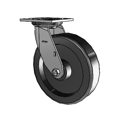 4 Series 2 Inch Wide Top Plate Swivel Caster with 8 x 2 Phenolic Wheel