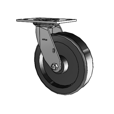 4 Series 2 Inch Wide Top Plate Swivel Caster with 8 x 2 Phenolic Wheel