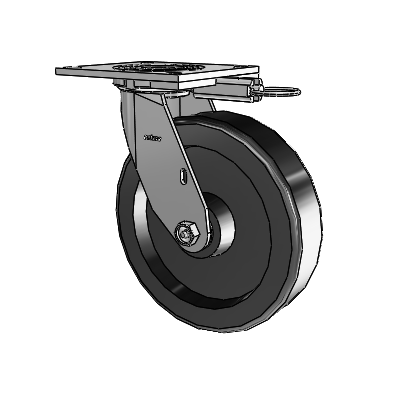 4 Series 2 Inch Wide Top Plate Swivel Caster with 8 x 2 Phenolic Wheel