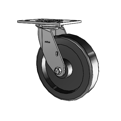 4 Series 2 Inch Wide Top Plate Swivel Caster with 8 x 2 Phenolic Wheel