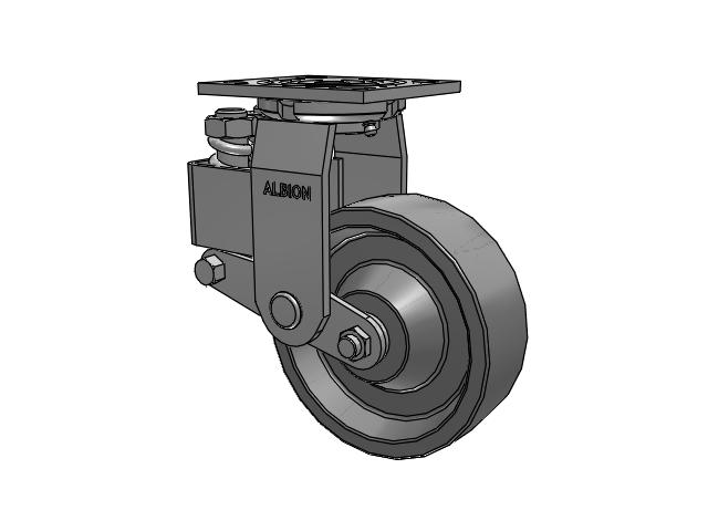 40 Series Top Plate Swivel Caster with 6 x 2 Grey Polyurethane XP - X-treme Plus Solid Polyurethane Wheel