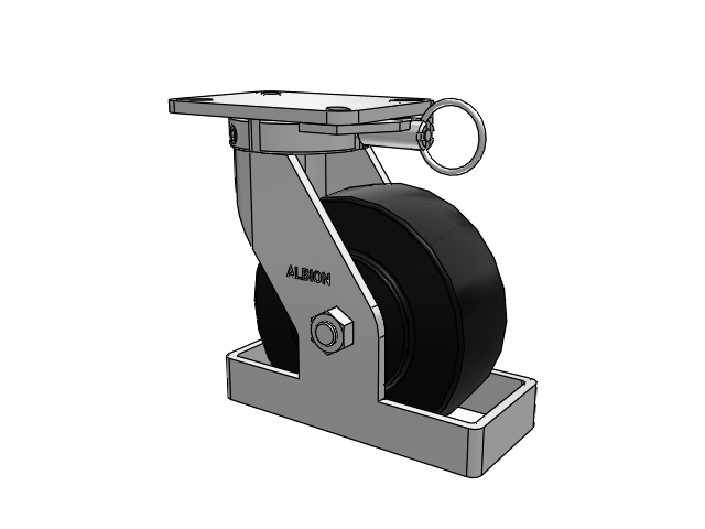 410 Series Top Plate Swivel Caster with 8 x 3 Black Polymer NX - Trionix High Impact Polymer Wheel