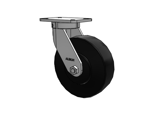 410 Series Top Plate Swivel Caster with 10 x 3 Black Polymer NX - Trionix High Impact Polymer Wheel