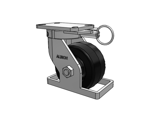 410 Series Top Plate Swivel Caster with 6 x 3 Black Phenolic Resin TM - Phenolic Wheel