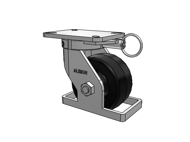 410 Series Top Plate Swivel Caster with 6 x 3 Black Phenolic Resin TM - Phenolic Wheel