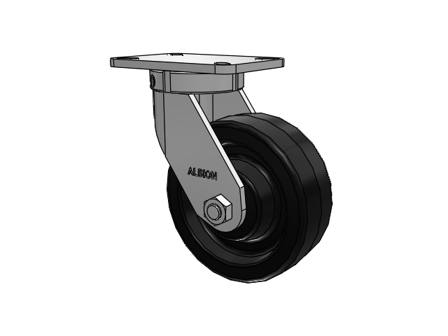 410 Series Top Plate Swivel Caster with 8 x 3 Black Phenolic Resin TM - Phenolic Wheel