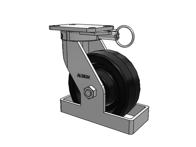 410 Series Top Plate Swivel Caster with 8 x 3 Black Phenolic Resin TM - Phenolic Wheel