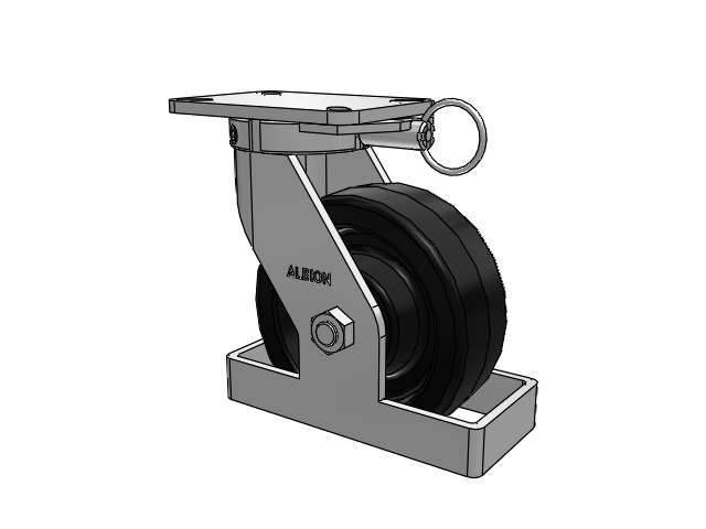 410 Series Top Plate Swivel Caster with 8 x 3 Black Phenolic Resin TM - Phenolic Wheel