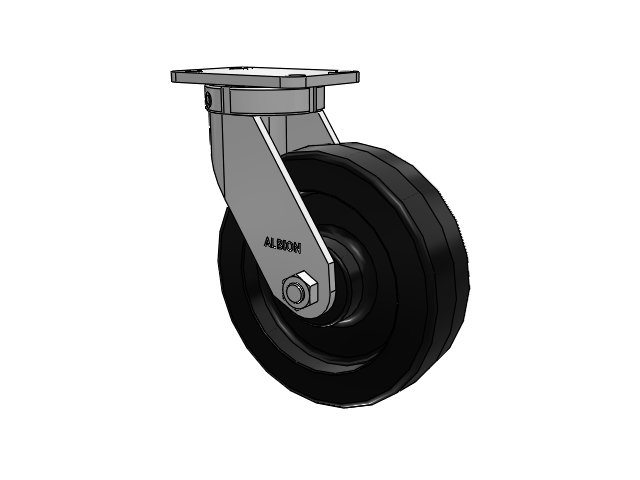 410 Series Top Plate Swivel Caster with 10 x 3 Black Phenolic Resin TM - Phenolic Wheel