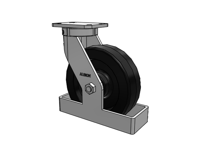 410 Series Top Plate Swivel Caster with 10 x 3 Black Phenolic Resin TM - Phenolic Wheel