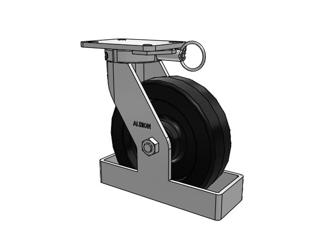 410 Series Top Plate Swivel Caster with 10 x 3 Black Phenolic Resin TM - Phenolic Wheel